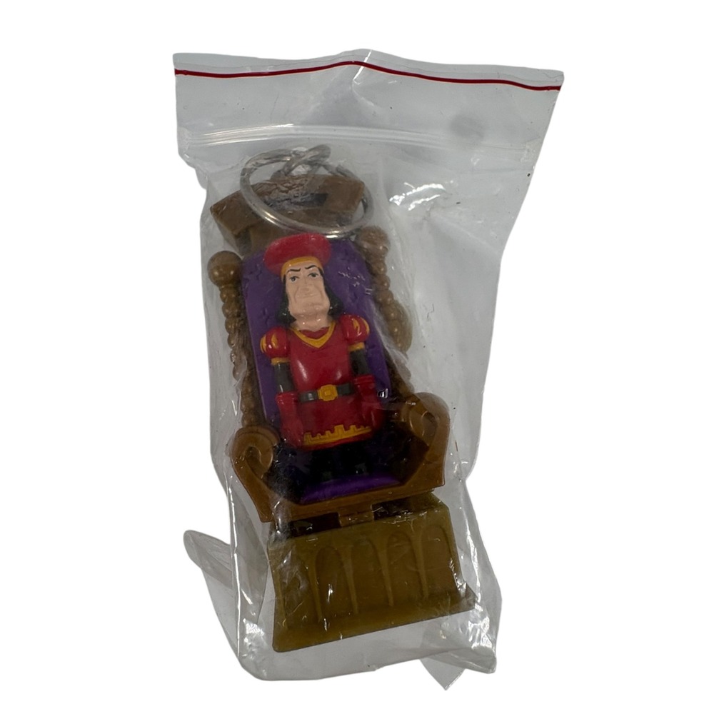 DreamWorks Shrek Keychain Kids OS Red Excellent Lord Farquaad Throne Figure 2001